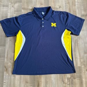 University of Michigan Wolverines Golf Polo Short Sleeve Men 2XL Knights Apparel